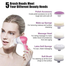 Load image into Gallery viewer, Face Massage Cleansing Brush 5 Pcs Set
